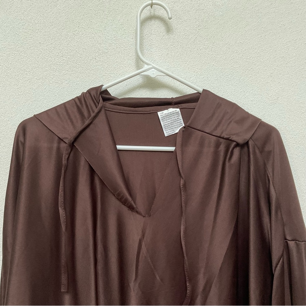 Adult Brown Hooded Robe Size XXL Costume Monk Cosplay Christmas Program Friar - Picture 2 of 6